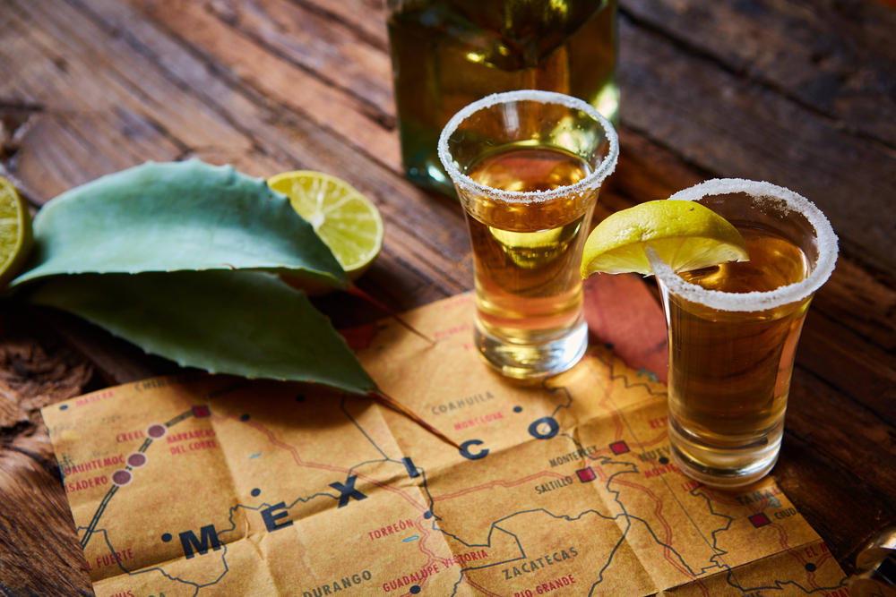 Tequila,Shot,con limón y sal